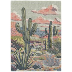 Machine Washable Indoor/Outdoor Chantille ACN2496 Green 2'6" x 3'10" Rug