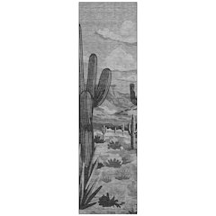 Machine Washable Indoor/Outdoor Chantille ACN2496 Gray 2'3" x 7'6" Runner Rug