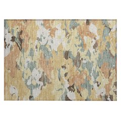 Machine Washable Indoor/Outdoor Chantille ACN2497 Gold 1'8" x 2'6" Rug