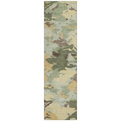 Machine Washable Indoor/Outdoor Chantille ACN2497 Green 2'3" x 7'6" Runner Rug