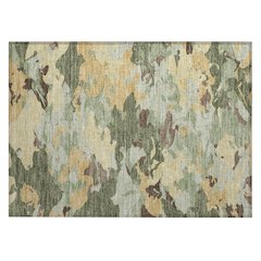 Machine Washable Indoor/Outdoor Chantille ACN2497 Green 1'8" x 2'6" Rug