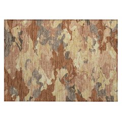 Machine Washable Indoor/Outdoor Chantille ACN2497 Orange 1'8" x 2'6" Rug
