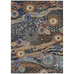 Machine Washable Indoor/Outdoor Chantille ACN2498 Black 2'6" x 3'10" Rug