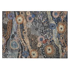 Machine Washable Indoor/Outdoor Chantille ACN2498 Black 1'8" x 2'6" Rug