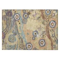 Machine Washable Indoor/Outdoor Chantille ACN2498 Gold 1'8" x 2'6" Rug