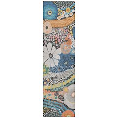 Machine Washable Indoor/Outdoor Chantille ACN2498 Gray 2'3" x 7'6" Runner Rug