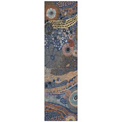 Machine Washable Indoor/Outdoor Chantille ACN2498 Blue 2'3" x 7'6" Runner Rug