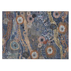 Machine Washable Indoor/Outdoor Chantille ACN2498 Blue 1'8" x 2'6" Rug