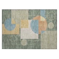 Machine Washable Indoor/Outdoor Chantille ACN2500 Green 1'8" x 2'6" Rug