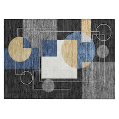 Machine Washable Indoor/Outdoor Chantille ACN2500 Black 1'8" x 2'6" Rug