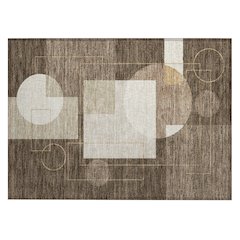 Machine Washable Indoor/Outdoor Chantille ACN2500 Brown 1'8" x 2'6" Rug