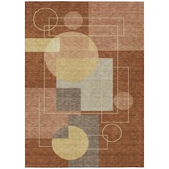 Machine Washable Indoor/Outdoor Chantille ACN2500 Orange 2'6" x 3'10" Rug