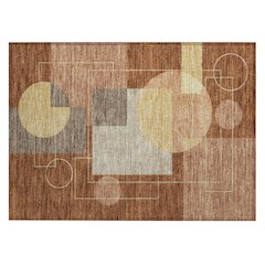 Machine Washable Indoor/Outdoor Chantille ACN2500 Orange 1'8" x 2'6" Rug