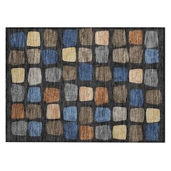 Machine Washable Indoor/Outdoor Chantille ACN2501 Black 1'8" x 2'6" Rug