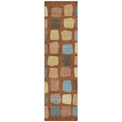 Machine Washable Indoor/Outdoor Chantille ACN2501 Orange 2'3" x 7'6" Runner Rug