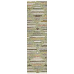 Machine Washable Indoor/Outdoor Chantille ACN2502 Green 2'3" x 7'6" Runner Rug