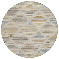 Machine Washable Indoor/Outdoor Chantille ACN2502 Brown 8' x 8' Round Rug