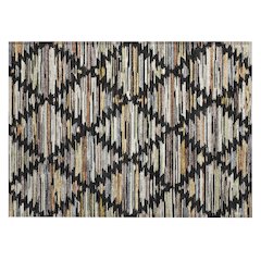 Machine Washable Indoor/Outdoor Chantille ACN2502 Black 1'8" x 2'6" Rug
