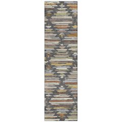 Machine Washable Indoor/Outdoor Chantille ACN2502 Gray 2'3" x 7'6" Runner Rug