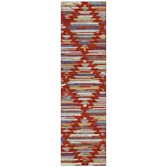Machine Washable Indoor/Outdoor Chantille ACN2502 Red 2'3" x 7'6" Runner Rug