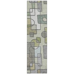 Machine Washable Indoor/Outdoor Chantille ACN2503 Green 2'3" x 7'6" Runner Rug