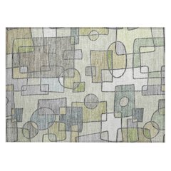 Machine Washable Indoor/Outdoor Chantille ACN2503 Green 1'8" x 2'6" Rug