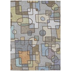 Machine Washable Indoor/Outdoor Chantille ACN2503 Gray 2'6" x 3'10" Rug