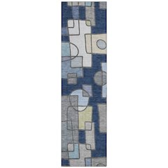 Machine Washable Indoor/Outdoor Chantille ACN2503 Blue 2'3" x 7'6" Runner Rug