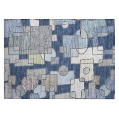 Machine Washable Indoor/Outdoor Chantille ACN2503 Blue 1'8" x 2'6" Rug