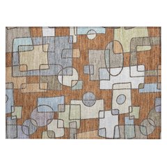 Machine Washable Indoor/Outdoor Chantille ACN2503 Orange 1'8" x 2'6" Rug
