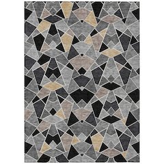 Machine Washable Indoor/Outdoor Chantille ACN2504 Black 2'6" x 3'10" Rug