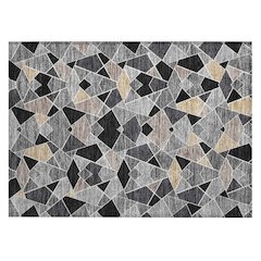 Machine Washable Indoor/Outdoor Chantille ACN2504 Black 1'8" x 2'6" Rug