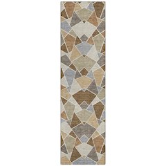 Machine Washable Indoor/Outdoor Chantille ACN2504 Brown 2'3" x 7'6" Runner Rug