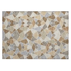 Machine Washable Indoor/Outdoor Chantille ACN2504 Brown 1'8" x 2'6" Rug
