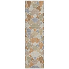 Machine Washable Indoor/Outdoor Chantille ACN2504 Orange 2'3" x 7'6" Runner Rug