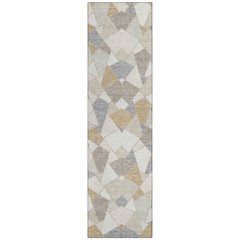 Machine Washable Indoor/Outdoor Chantille ACN2504 Ivory 2'3" x 7'6" Runner Rug