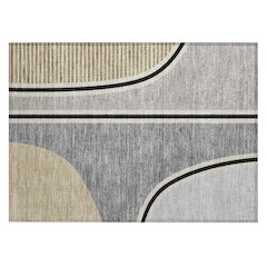 Machine Washable Indoor/Outdoor Chantille ACN2505 Gray 1'8" x 2'6" Rug