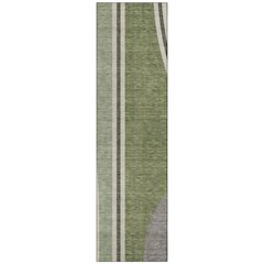 Machine Washable Indoor/Outdoor Chantille ACN2505 Green 2'3" x 7'6" Runner Rug