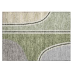 Machine Washable Indoor/Outdoor Chantille ACN2505 Green 1'8" x 2'6" Rug
