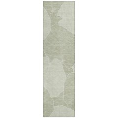 Machine Washable Indoor/Outdoor Chantille ACN2506 Green 2'3" x 7'6" Runner Rug