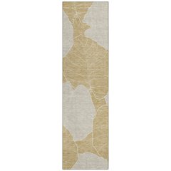 Machine Washable Indoor/Outdoor Chantille ACN2506 Gold 2'3" x 7'6" Runner Rug