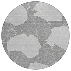 Machine Washable Indoor/Outdoor Chantille ACN2506 Gray 8' x 8' Round Rug