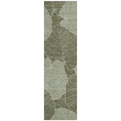 Machine Washable Indoor/Outdoor Chantille ACN2506 Green 2'3" x 7'6" Runner Rug