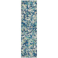 Machine Washable Indoor/Outdoor Chantille ACN2507 Blue 2'3" x 7'6" Runner Rug