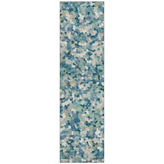Machine Washable Indoor/Outdoor Chantille ACN2507 Teal 2'3" x 7'6" Runner Rug