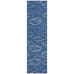 Machine Washable Indoor/Outdoor Chantille ACN2508 Blue 2'3" x 7'6" Runner Rug