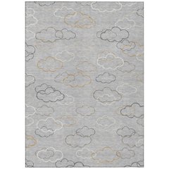 Machine Washable Indoor/Outdoor Chantille ACN2508 Gray 2'6" x 3'10" Rug