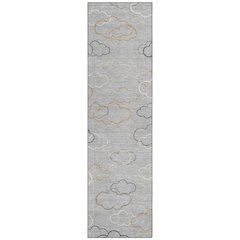 Machine Washable Indoor/Outdoor Chantille ACN2508 Gray 2'3" x 7'6" Runner Rug