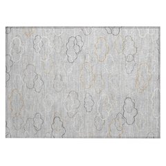 Machine Washable Indoor/Outdoor Chantille ACN2508 Gray 1'8" x 2'6" Rug
