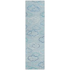 Machine Washable Indoor/Outdoor Chantille ACN2508 Blue 2'3" x 7'6" Runner Rug